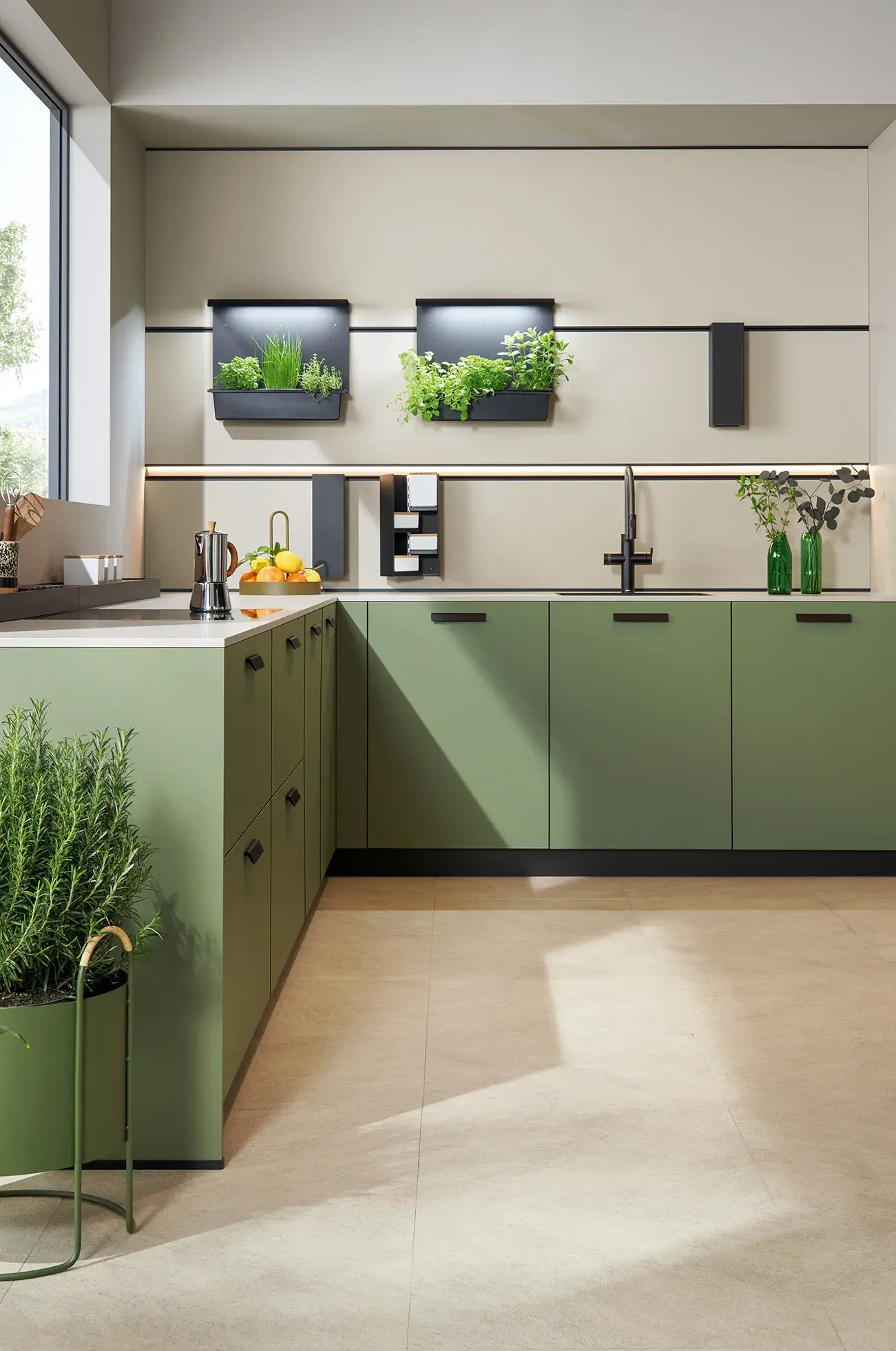 NEXT125 PANEELGARTEN mit integrierter Beleuchtung für Küchenkräuter